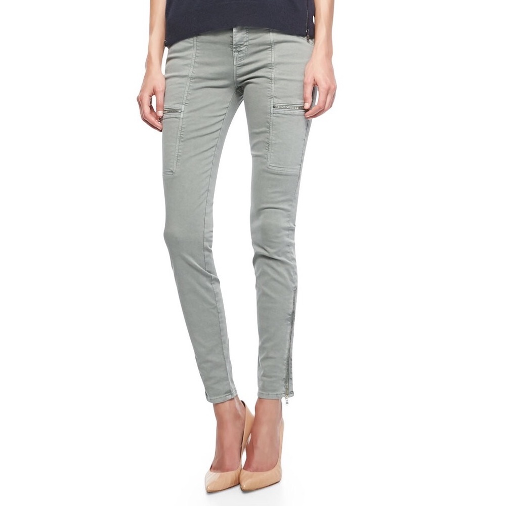 EUC J Brand Kassidy Vintage Olive Zipper Skinny